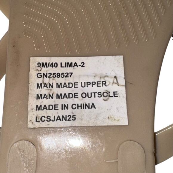 BCBGeneration Beige LIMA Jelly Bow Sandals Flat Flip flop Size 9 - Picture 9 of 11